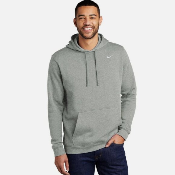 Nike Men's Sportswear Club Pullover Hoodie CJ1611-063 Gray Size M - Picture 1 of 8